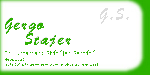 gergo stajer business card